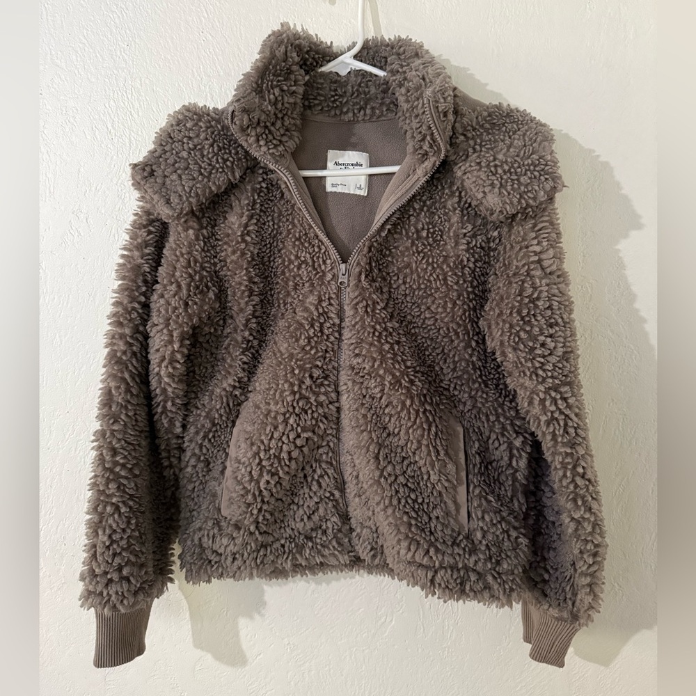 Abercrombie & Fitch Gray Sherpa Jacket